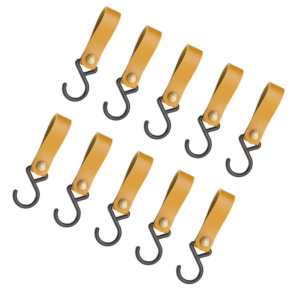S-образные крючки для ремня из искусственной кожи 125x33 мм, многофункциональные, портативные, для кухни и ванной комнаты, крючки для подвешивания в походах