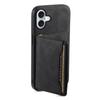 DENIOR D13 For iPhone 16 Magenetic Case Leather+PC+TPU Phone Cover Card Holder Kickstand