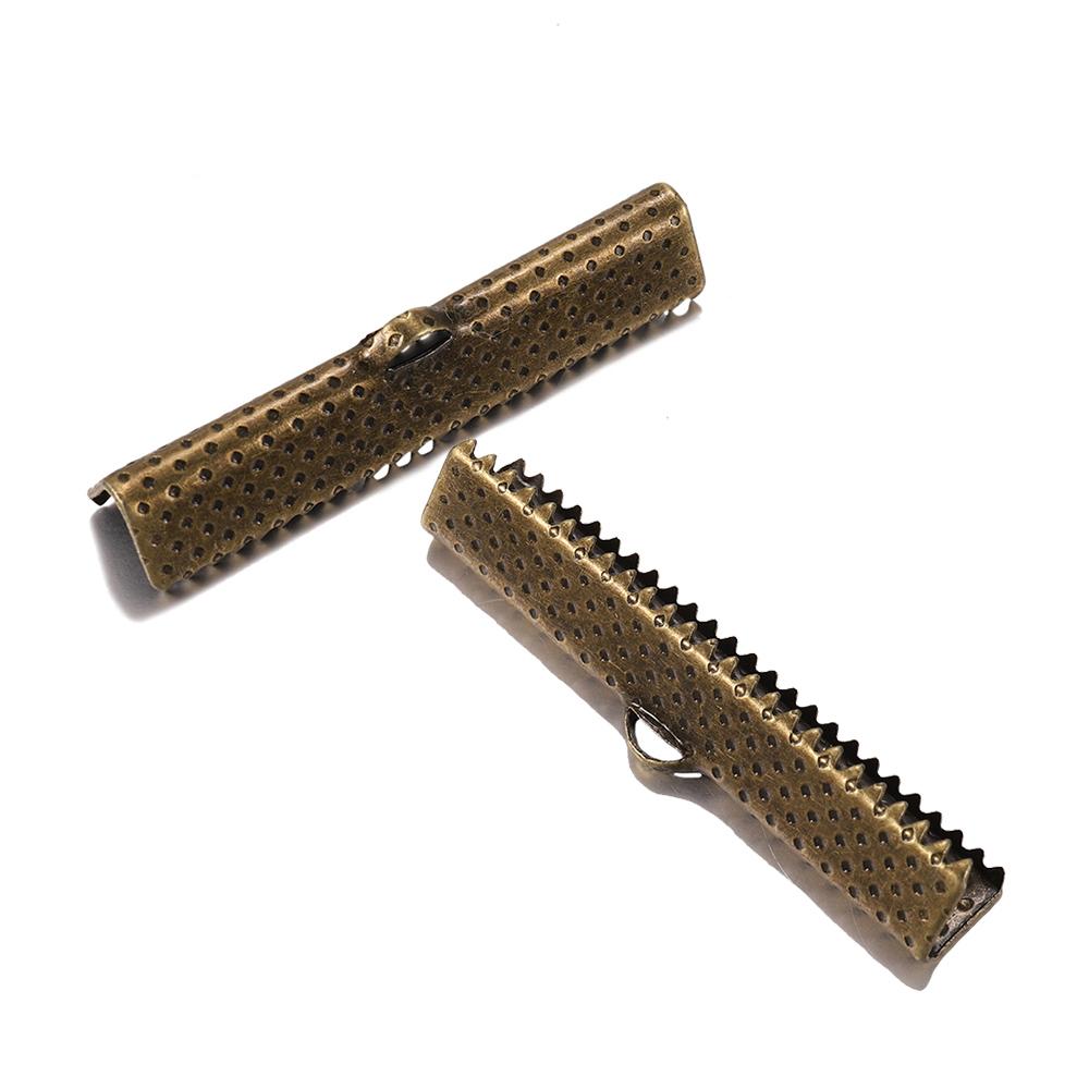 Набор из 50 металлических зажимов-уголков для изготовления ювелирных изделий - Золотистые, серебристые и смешанные покрытия