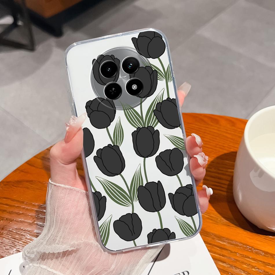 Чехол для Oppo Realme 12 Pro Plus Чехлы для телефона Realme 12X Для Realme12 Pro+ 5G Задняя крышка Градиентный Мягкий Прозрачный Защитные Funda