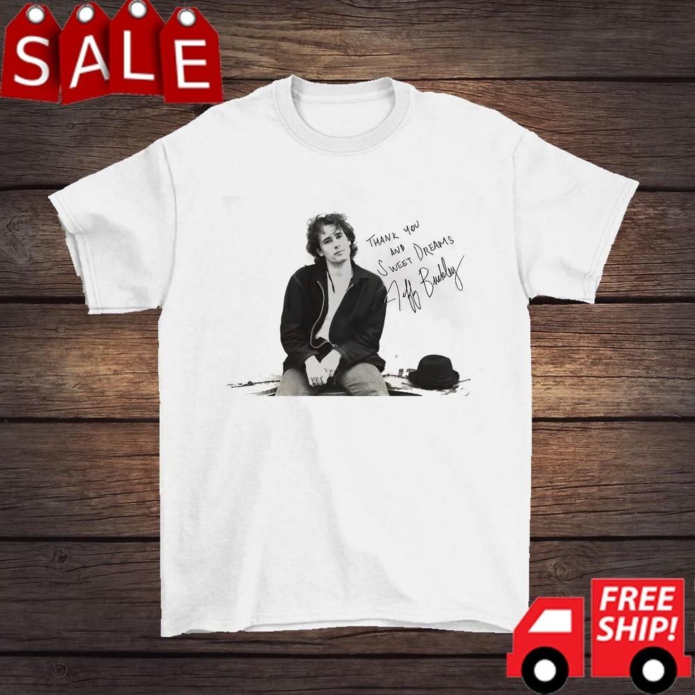 Jeff Buckley Signature cotton white Shirt Unisex Concert S to 5XL