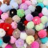20 шт. Шарики-подвески с мехом, помпоны из искусственного кроличьего меха, для изготовления украшений, DIY, ожерелий, браслетов, сережек