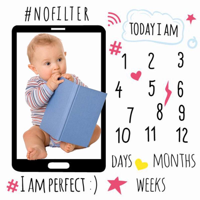 Креативный детский фотоплед для важных событий – Реквизит для позирования с фоном из цифр для фотографии