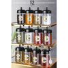 Набор специй с 12 крышками, ложкой и этикеткой Стеклянный набор специй на 300 мл с золотой этикеткой