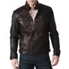Men's Genuine Lambskin Brown Leather Jacket Stylish Motorcycle Bomber Biker Outerwear MJ 71