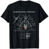 Мужская футболка с коротким рукавом Eurofighter Typhoon EF-2000, повседневная, 100% хлопок, с круглым вырезом