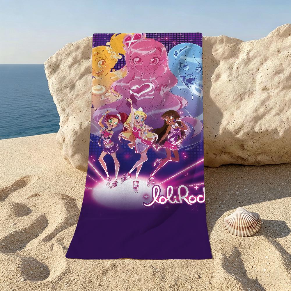 Мультяшное Модное Пляжное Полотенце L-loliRock Для Пляжей, Йога-студий, Спортзалов, Горячих Источников, Бассейнов И Пикников