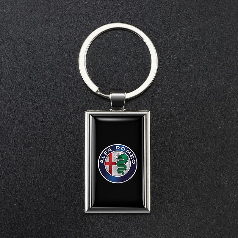 IJHD3 Car Keychain Auto Emblem Keyring Pendant Accessories For Alfa Romeo Giulietta 159 Mito Giulia Stelvio 147 156 Tonale Brera Disco