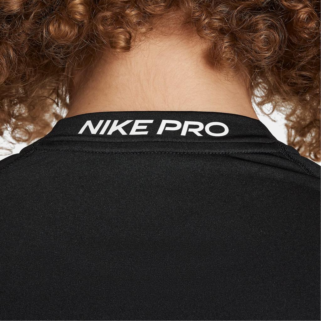 Nike Детская облегающая футболка с длинным рукавом, быстросохнущая, детские топы, черный цвет FJ6822-010