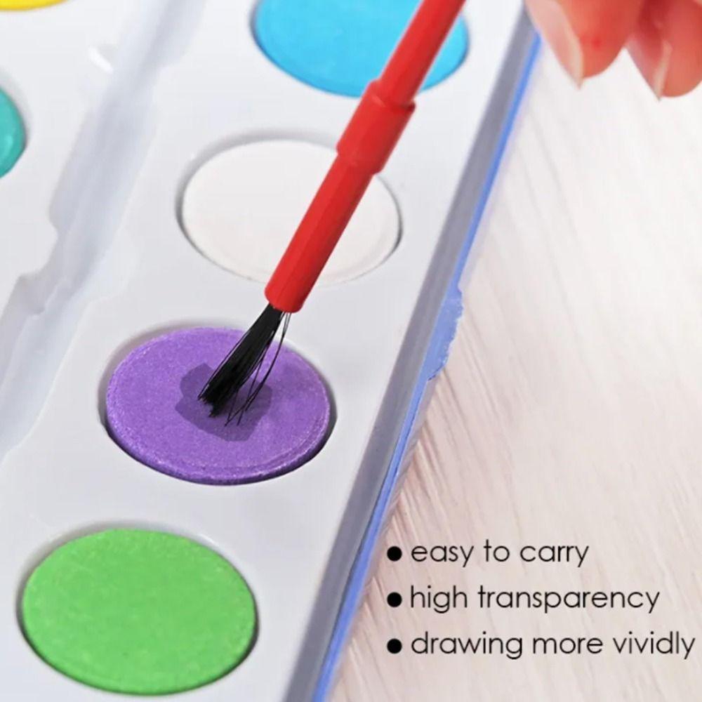 With Water Brush Pen Watercolor Paint Palette 8/12/16 Colors Water Color Paints  for Party Favor