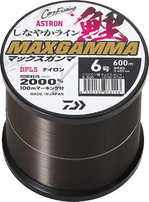 Нейлоновая леска Daiwa Astron Carp MAX Gamma, Размер 6, 600 м, Цвет Snail Black