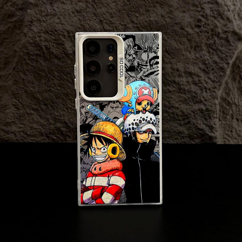Case For Samsung S26 S25 S24 Ultra O-One Piece Cartoon Cases For Galaxy S23 S22 S21 FE S20 Ultra S26 Plus Shockproof Phone Cover