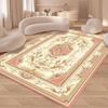 Vintage Rustic Carpet Shabby Rose Rugs Luxury Soft Elegant Traditional Rugs Floral Floor Carpet Home Living Room Bedroom Mats