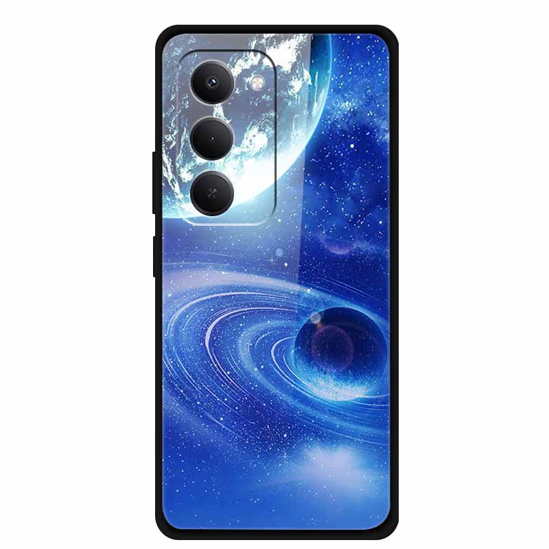 Tempered Glass Case For Xiaomi Redmi 15 4G Case Redmi15 Coque Hard Glass Back Cover For Redmi 15 5G Phone Case Soft TPU Bumper