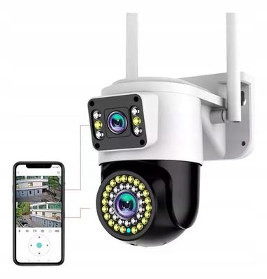 Умная Wi-Fi камера с двойным IP, уличная, поворотная, 4K, 4 Мп, обнаружение тревоги