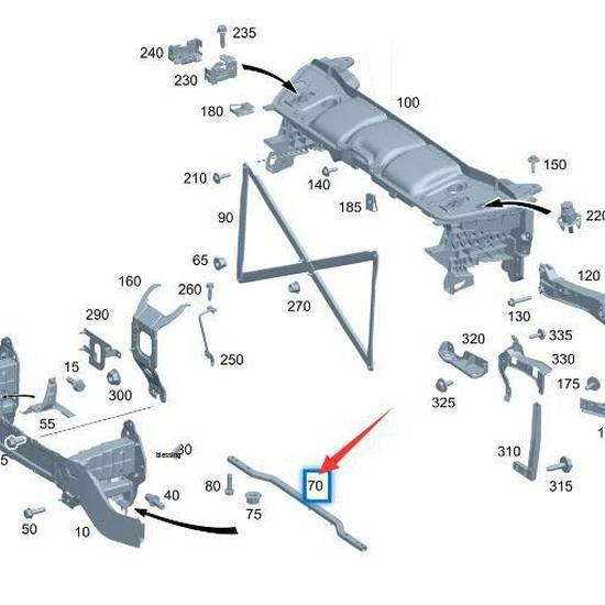 Front Bumper Crossmember for Mercedes-Benz GLE W167