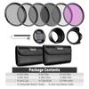 NEEWER 37mm ND Filter Set Filters with Rubber Lens Cap Compatible with DSLR Cameras and Universal 37mm Cameras UV/CPL/FLD/ND2/ND4/ND8 Hood/Lens