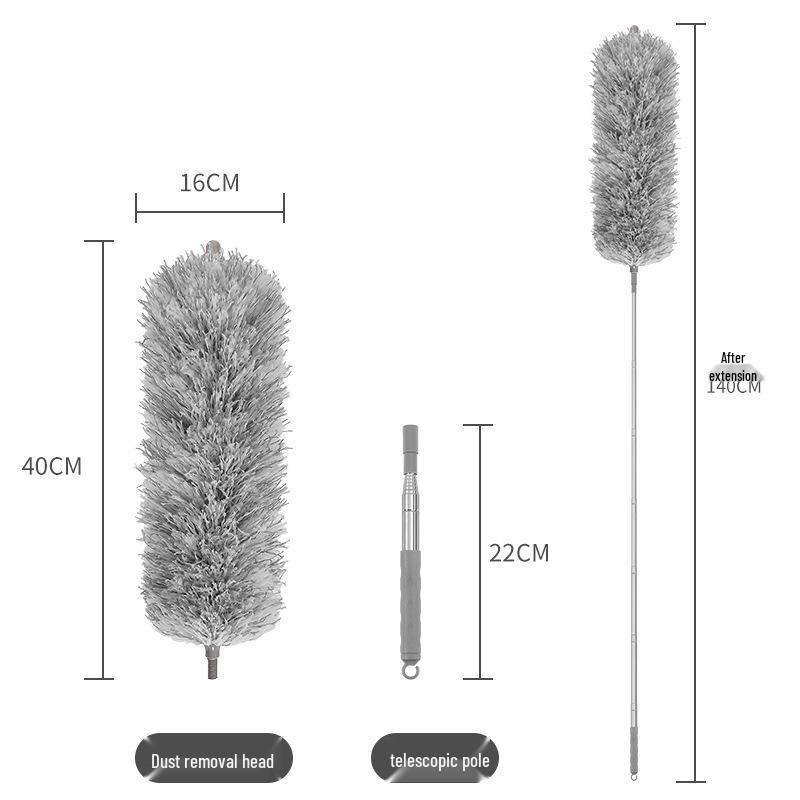 Extended 2.8M Feather Duster: Electrostatic Ceiling Dust Remover