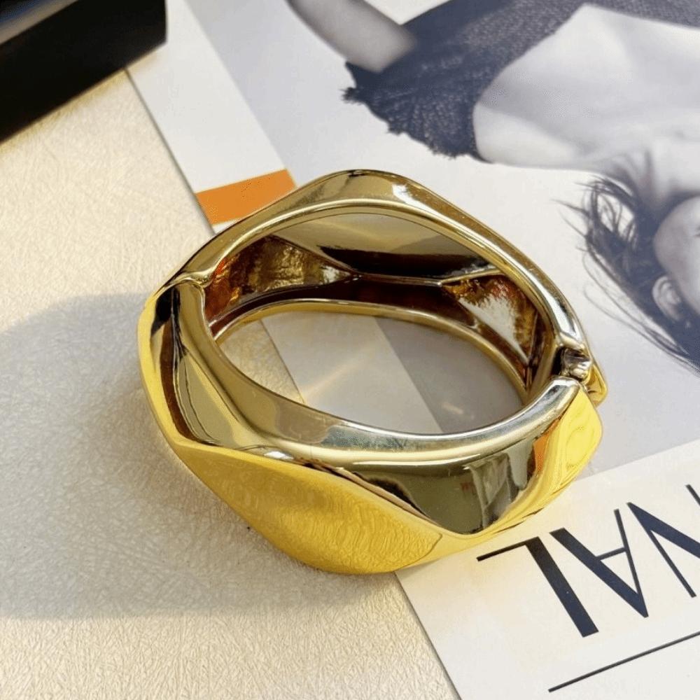 Colorful Smudging Wide Bracelet Irregular Shape Geometric Bangles Acrylic Wristband For Men