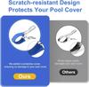 6 Pieces Durable Stainless Steel Pool Cover Clips with Blue Plastic Handles - Heavy Duty Windproof Spring Clips for Secure Above