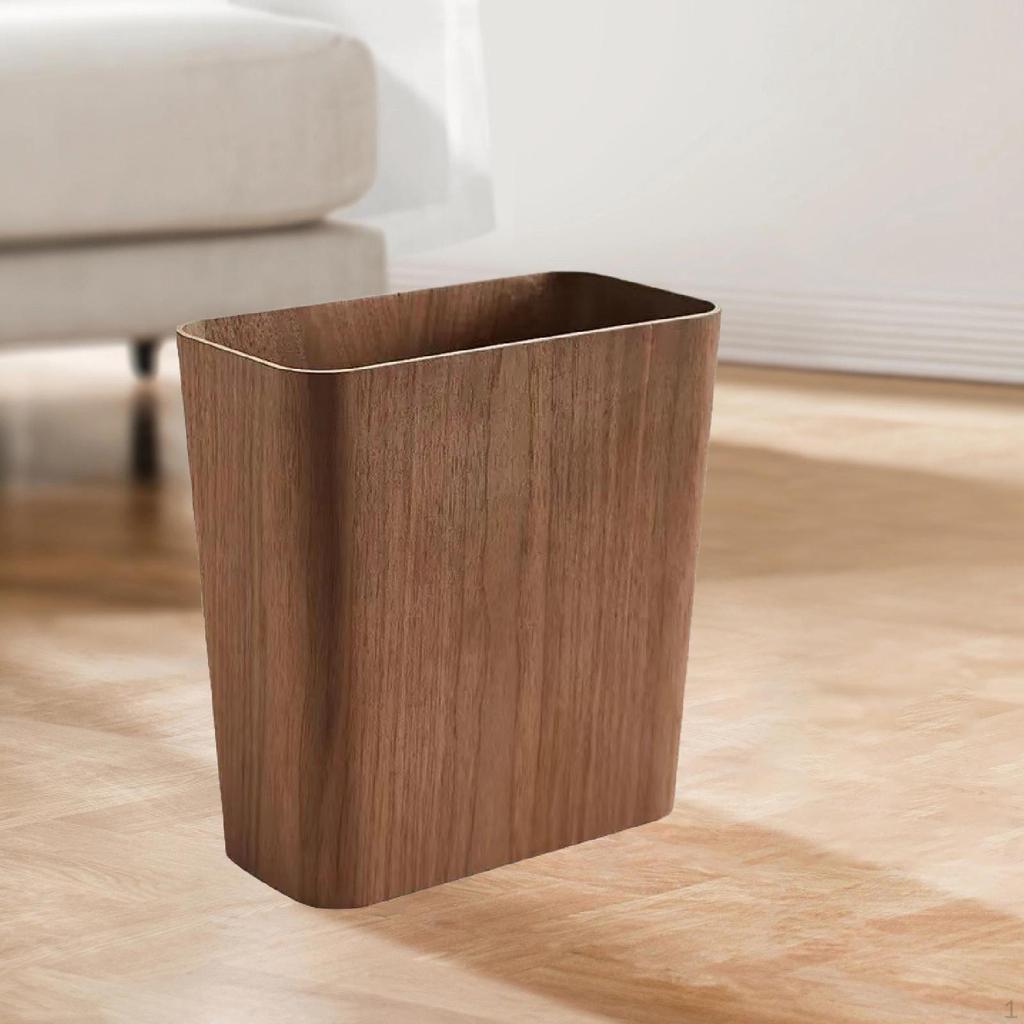 Узкий мусорный бак деревянный мусорный контейнер переносная мусорная корзина, деревенский ящик, деревянный открытый