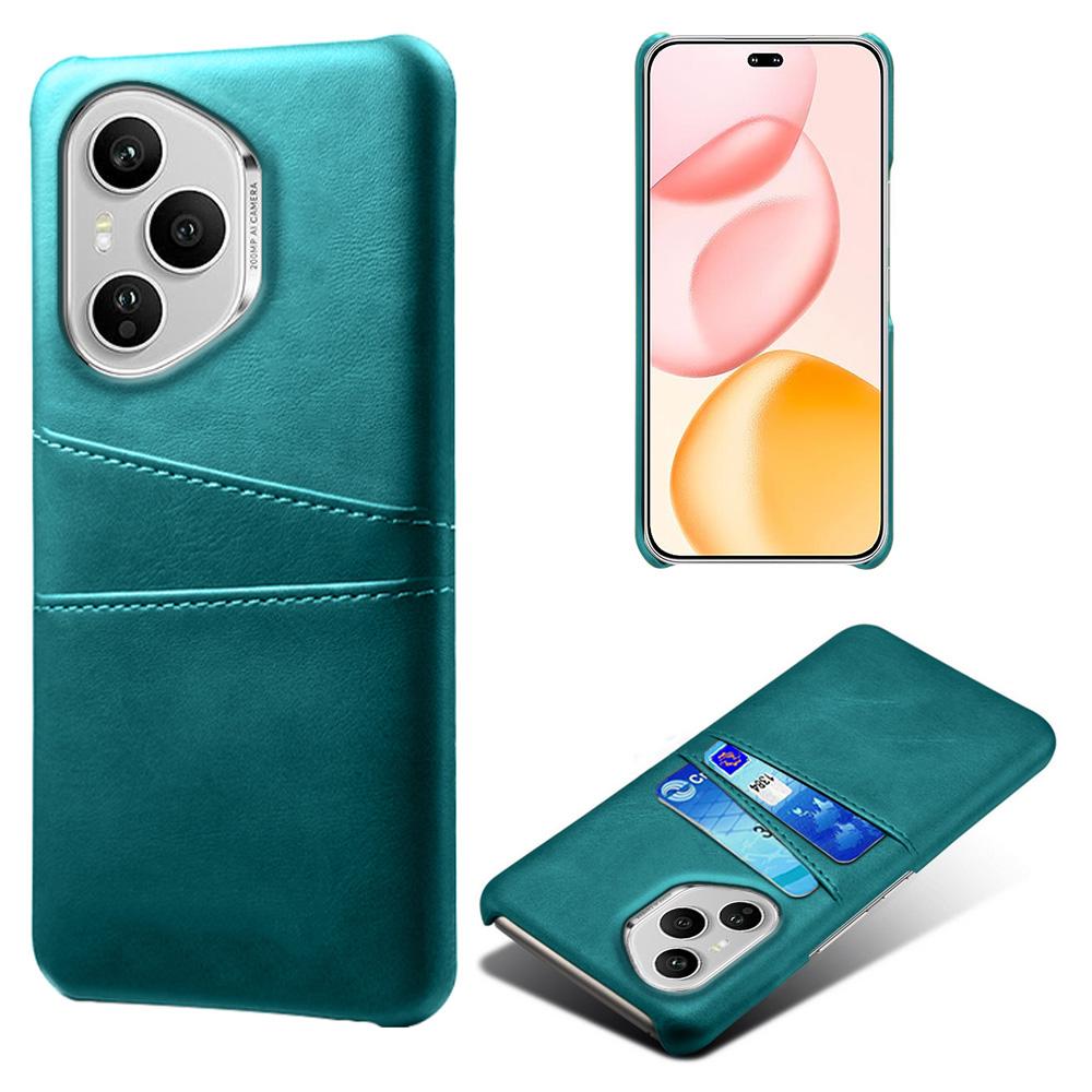 For Honor 400 Pro 5G (Глобальный) Чехол с двойными слотами для карт из ПУ кожи + жесткая поликарбонатная накладка для телефона