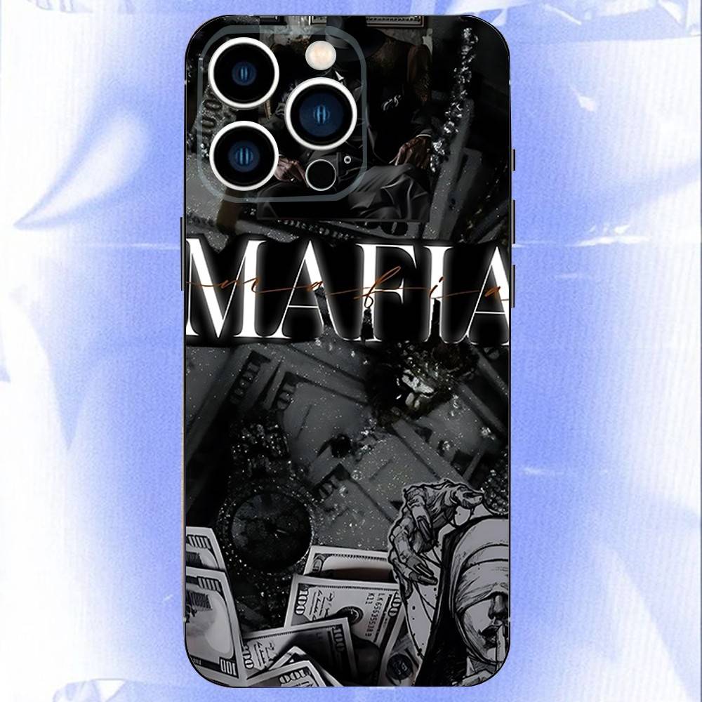 Mafia Russian Phone Case For iPhone 16,15,14,13,12,11,Mini,Pro,SE,MAX White Matte Shockproof Cover