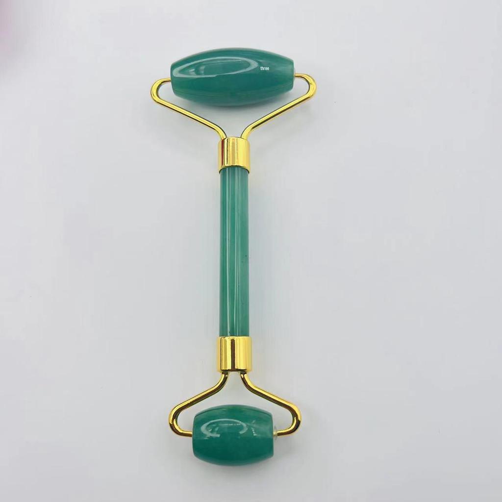 Массажер для лица из розового кварца с двойной головкой