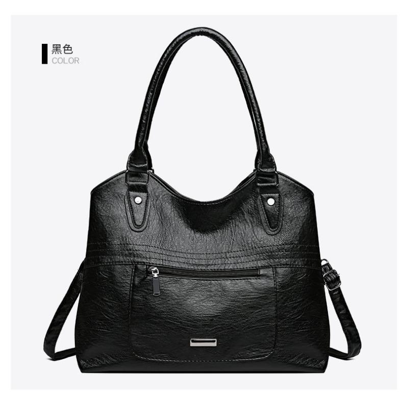 Женская сумка на одно плечо, новая, большой вместимости, из мягкой кожи, повседневная, модная сумка-мессенджер