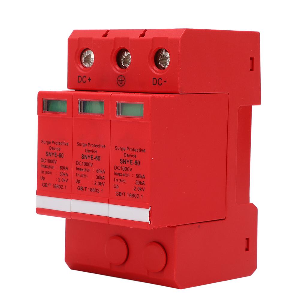 Surge Protective Device Photovoltaic Breaker Protector DC1000V 60KA Distribution Box Supplies Orangered 3P