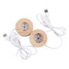 Warm/White Light Night Lamp Night Light Lamp Base Wood Light Base Wooden LED Light Lamp Holder