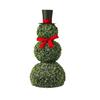 Yousheng Christmas Snowman Topiary Artificial Snowman Shaped Topiary Tree Pot with Red Bow Santa Hat for Indoor Outdoor Home Porch Yard Holiday Decor
