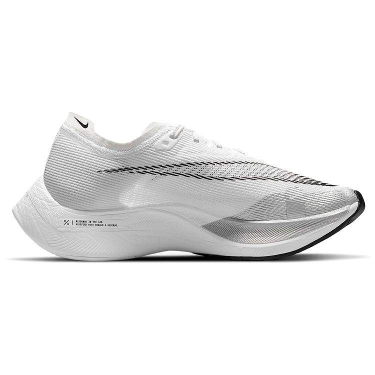 Nike ZoomX Vaporfly NEXT% 2 Белые серебристо-металлические женские кроссовки Черные CU4123-100