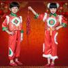 Children's Autumn Cotton Dance Costume: Short Sleeve Performance & Practice Attire for Girls.