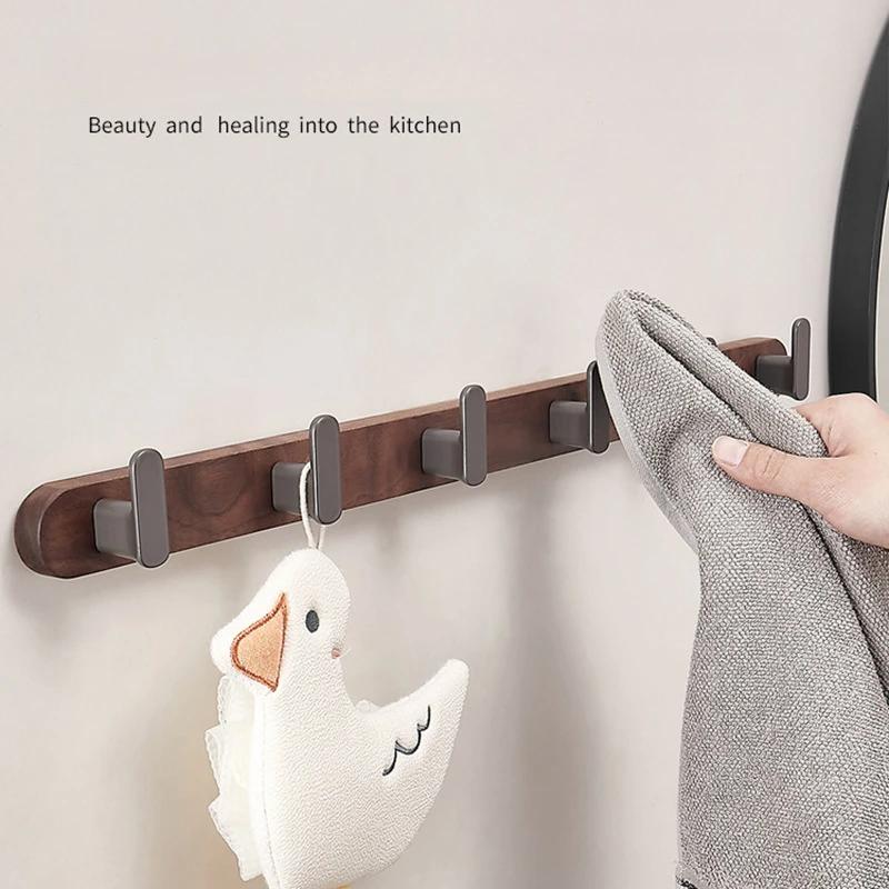 Light Luxury Solid Wood Wall Hanging, Living Room, Bedroom, Bag, Coat, Towel Hooks, No Punch