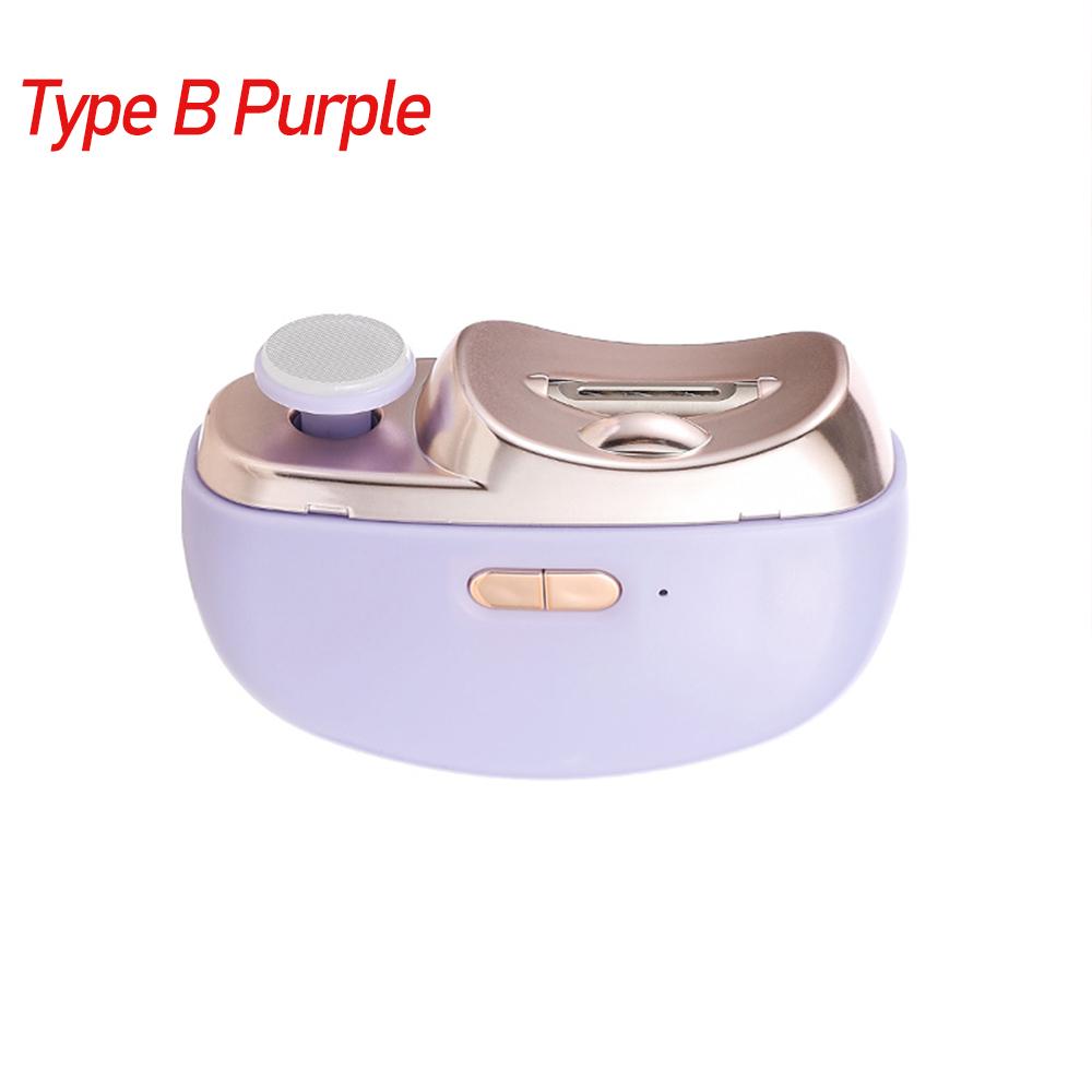 Электрическая вращающаяся машинка для стрижки ногтей 2 в 1 для шлифовки и полировки с подсветкой, автоматический аккумуляторный триммер для ногтей для младенцев и взрослых