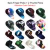 Guitar Picks Kit 10pcs Celluloid Picks + 6pcs Finger Picks + 2 Thumb Picks + Storage Box Guitar