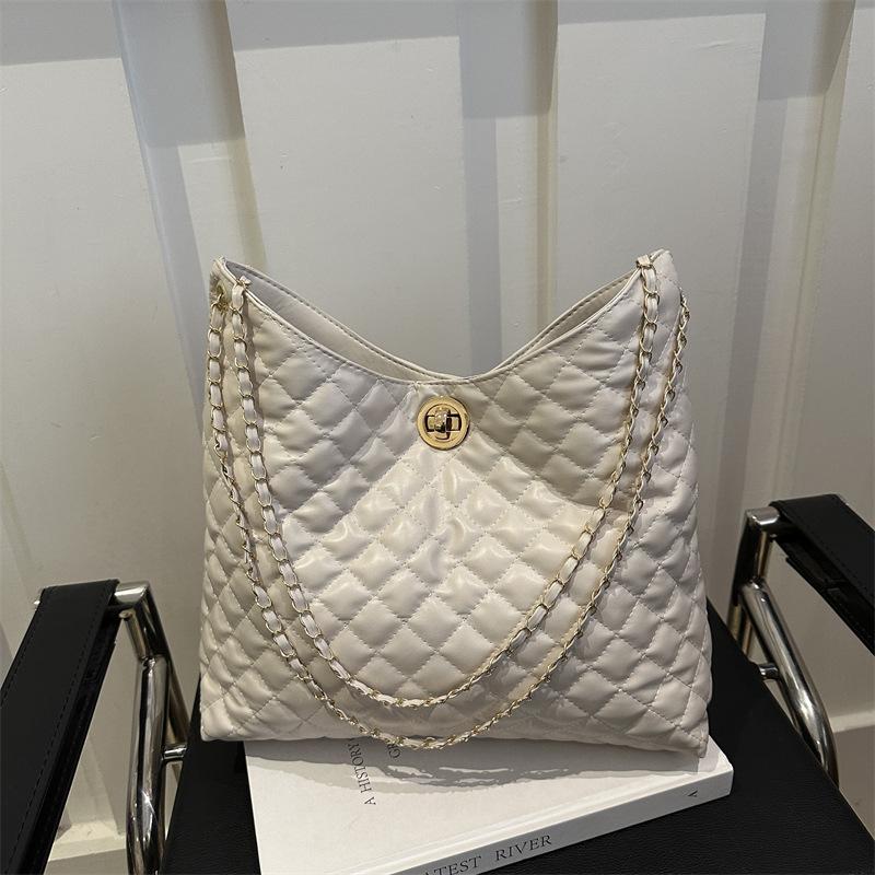 Сумка-тоут женская сумка большой емкости новая осенне-зимняя сумка Niche Diamond Chain модная сумка через плечо на одно плечо