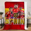Spain Football Team Designed Flannel blanket for bedroom, living room, sofa, and nap