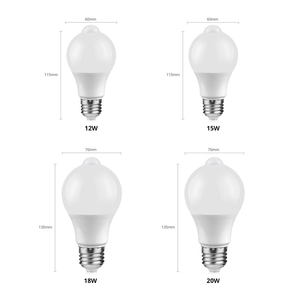 E27 LED PIR Motion Sensor Night Light 12W Sensor Lamp Bulb