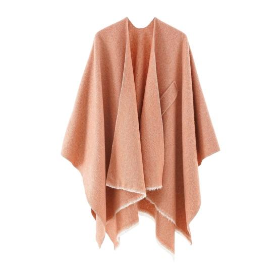 Women Shawl Scarf Solid Color Knitted Shawl Wrap Imitation Cashmere Shoulder Top Sweater Shawl Fashion Accessory