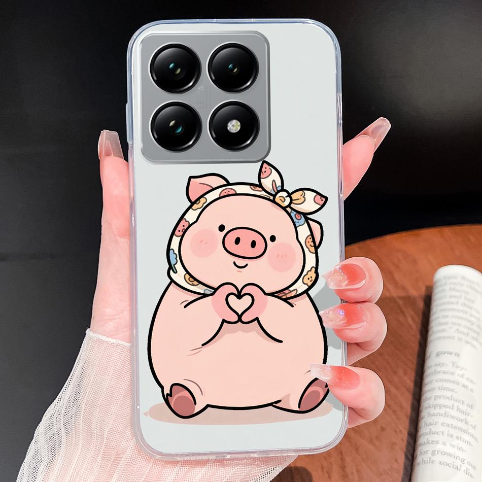 For Xiaomi 15T 14T Pro Phone Case Lovely Fish Patterns Soft TPU Clear Silicone Bumper For Xiaomi 15TPro 14 T Lightweight Funda