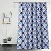 Fabric Shower Curtain Geometric Quatrefoil Patterned Modern Poly-Cotton Farmhouse Bath Shower Curtain Machine Washable