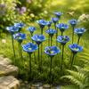 3 pcs Ceramic Insect Drinking Cup Flower Shape Bee Watering Station Artificial Flower  Outdoor Decor