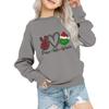 Kids' Fashion Loose-Fit Casual Long-Sleeve Christmas Print Oversized Crewneck Sweatshirt