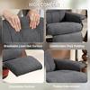 Reclining Swivel Chair, with Footrest - Grey