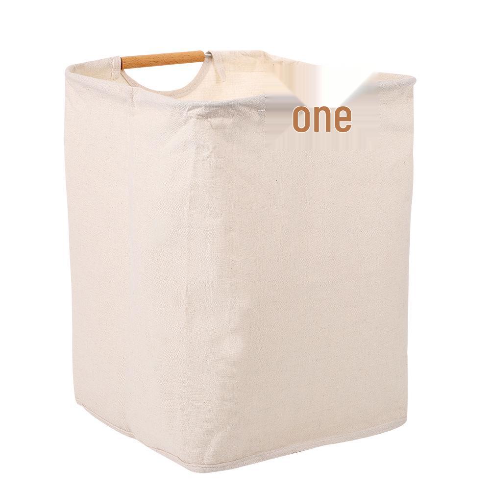 Foldable Cotton Linen Laundry Basket for Bedroom/Bathroom