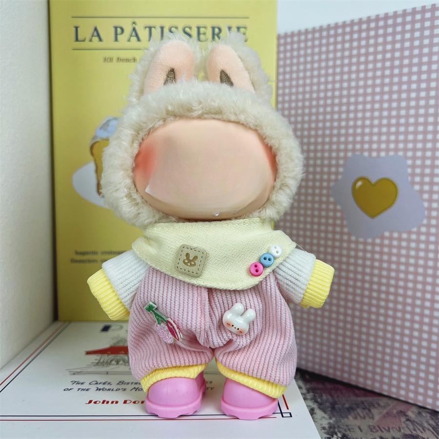 Подходит только для 17-сантиметровой тканевой куклы Лабубу, виниловых кукол, плюшевых игрушек и другой носимой одежды