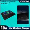Новый дизайн автомобильного зарядного устройства беспроводной держатель телефона 15WQi беспроводное зарядное устройство для volkswagen VW Polo plus Virtus200TSI 2019 2020 2021 2022