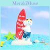 Surfing Dog Resin Miniature For Diorama And Scene Decoration Collectible Gift